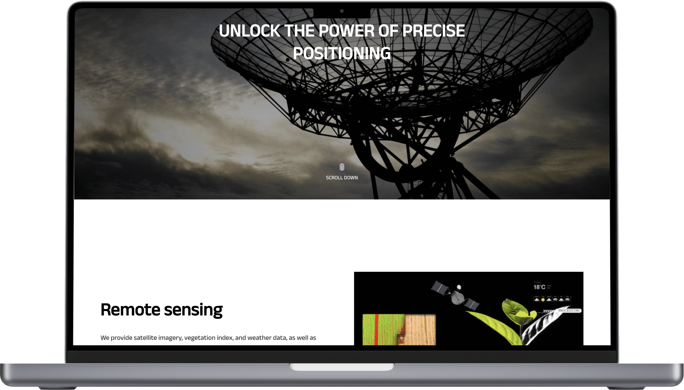 Miningo geoinformation website on desktop